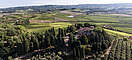Italien-Wein-Toskana-Chianti-Luftaufnahme der Villa Cerna in der Nähe von Castellini in Chianti, Weingut der Familie Cecchi
