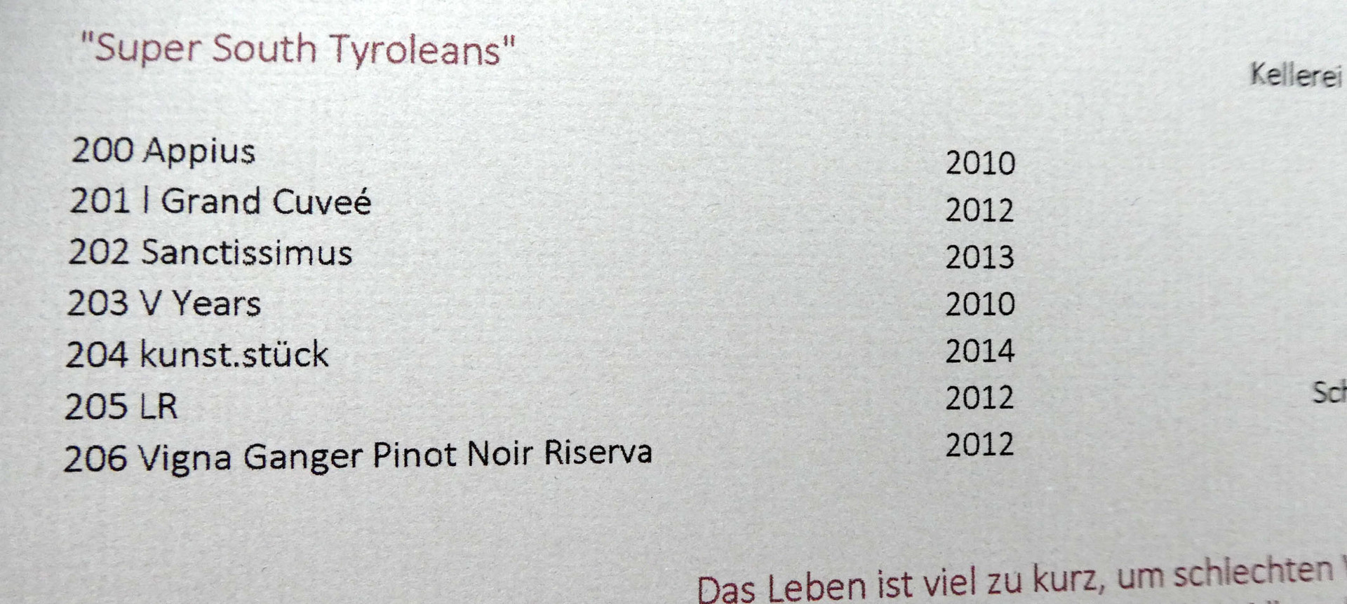 Italien-wein-Suedtirol-Weinkarte mit Spitzenweinen der Weingüter 